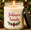 Personalized Single Wick Candle — Custom Name, Warm Seasonal Scent