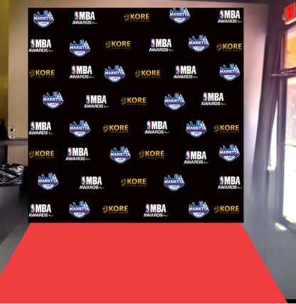 Personalized vinyl backdrop for event decor and photo displays