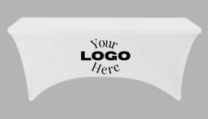 Custom branded table cover for pop-up shops and trade shows