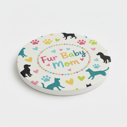 Animal Lover Round Ceramic Coaster