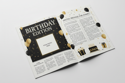 Birthday Newspaper Two-Page Spread