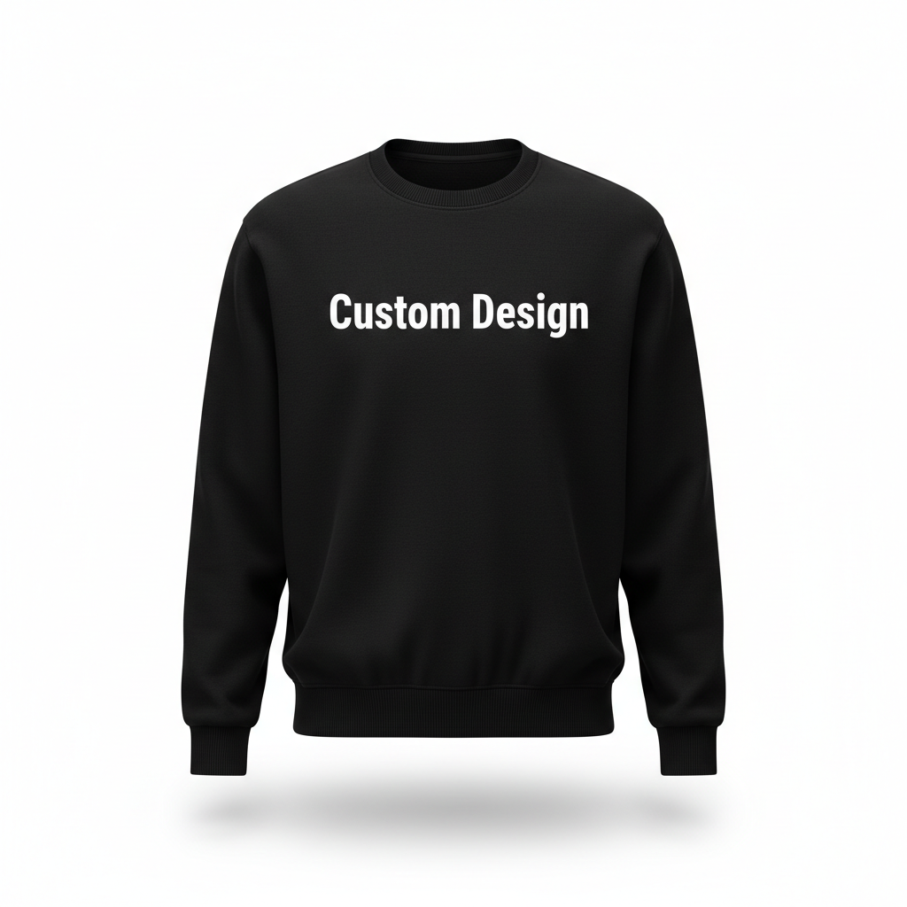 Black Crewneck Mockup