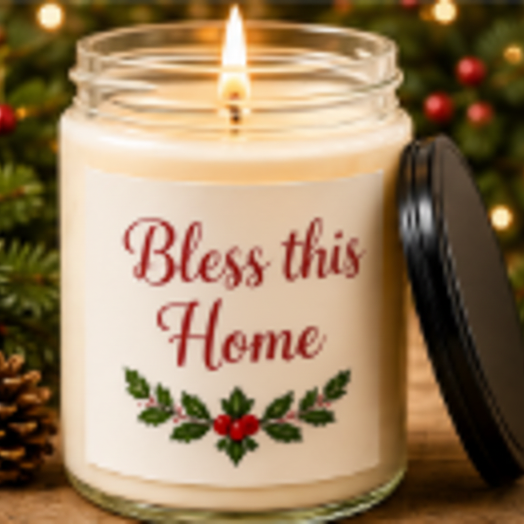 Bless this Home Candle