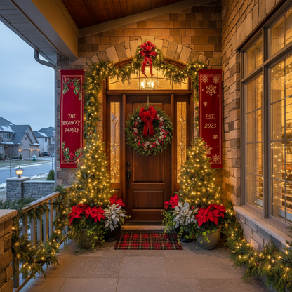 Christmas Porch Banners Lifestyle