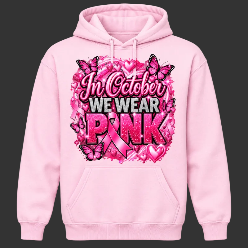 Design 2 on a light pink pullover hoodie