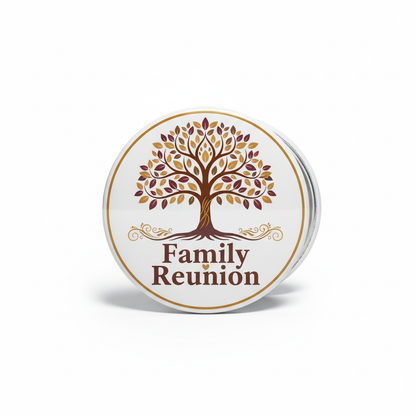 Family Reunion Button Mockup