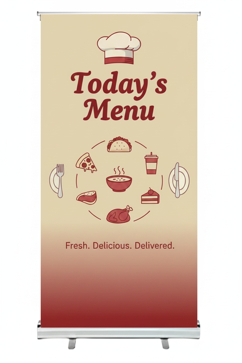 Food Catering Retractable Banner
