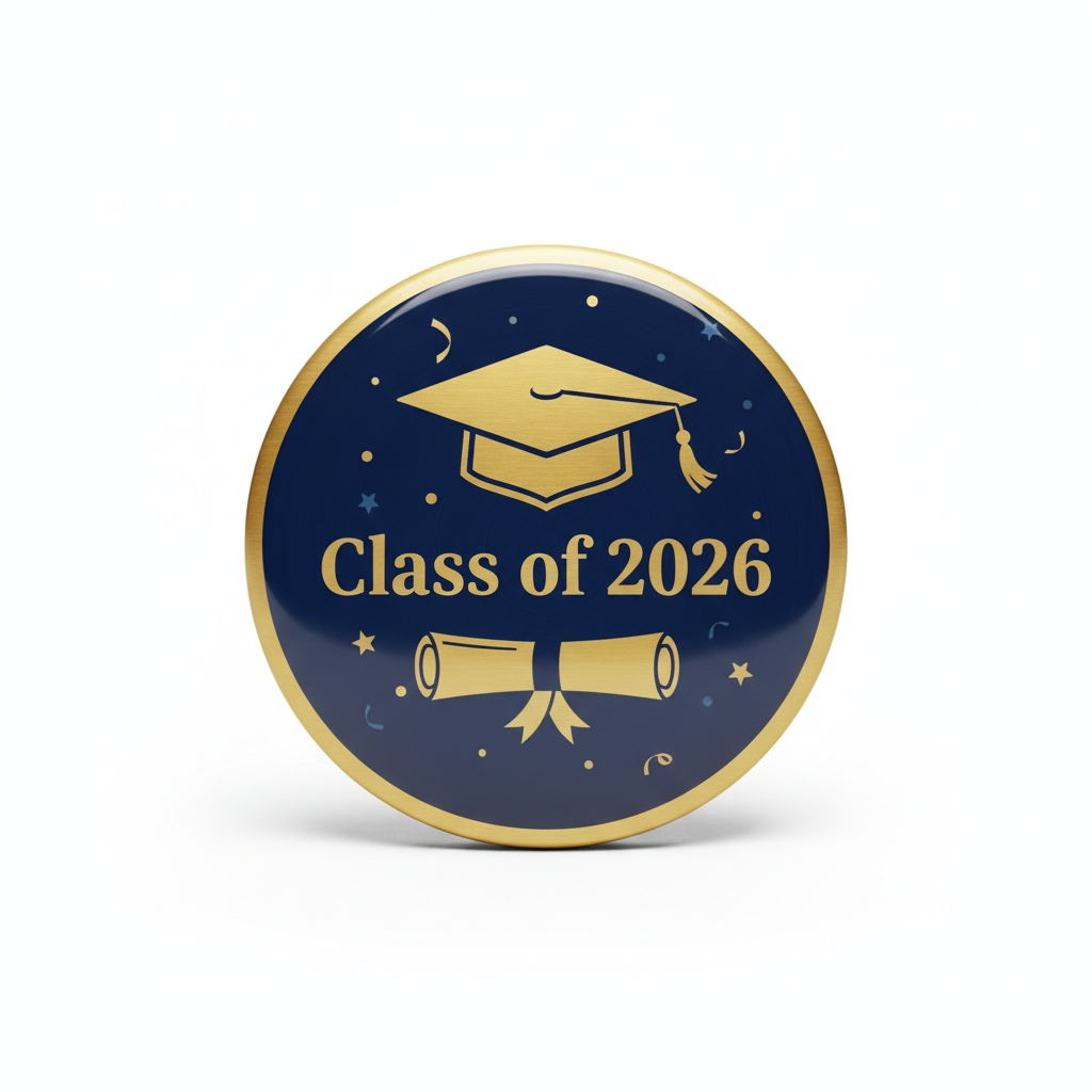 Graduation Button Mockup