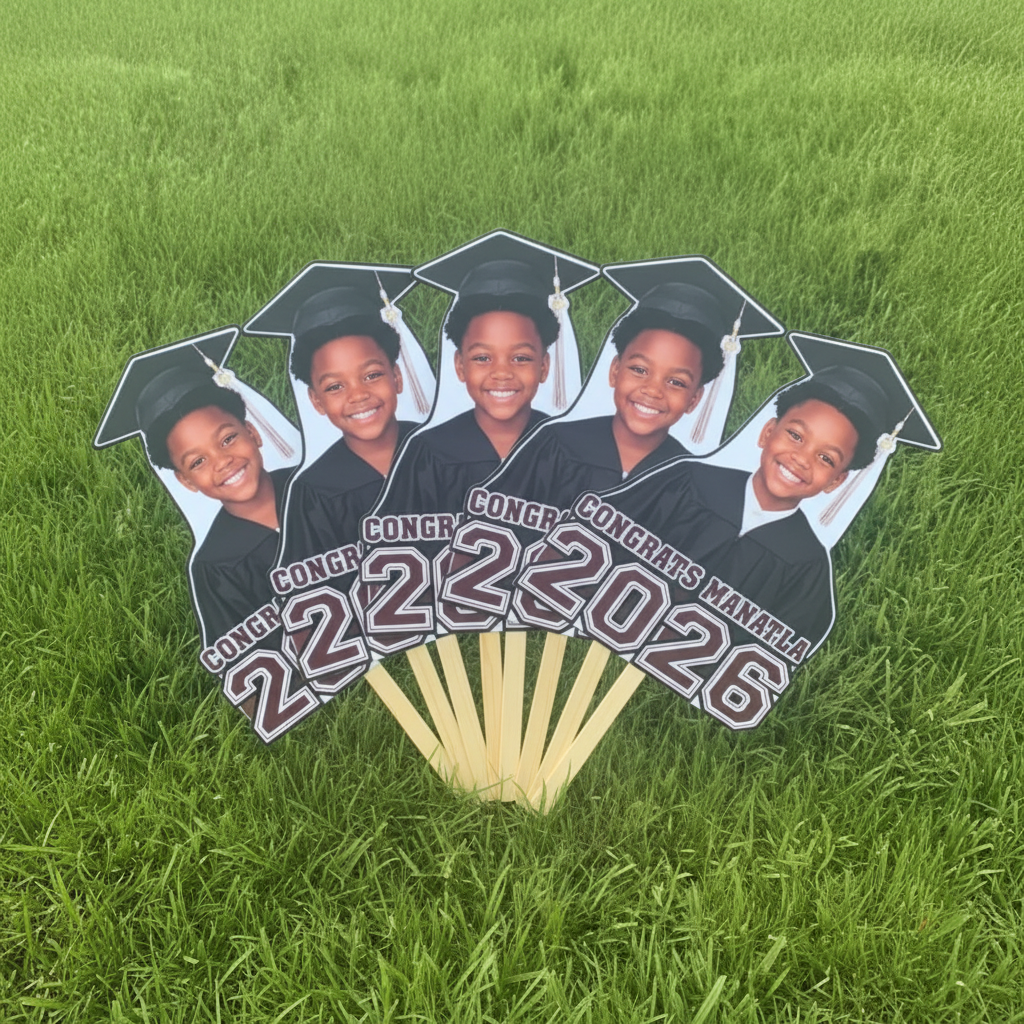 Kids Graduation Fan - No Hand