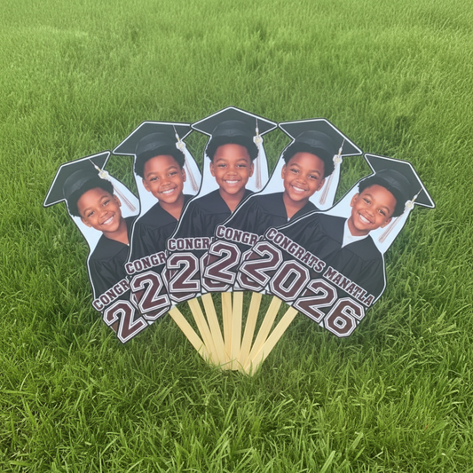 Kids Graduation Fan - No Hand