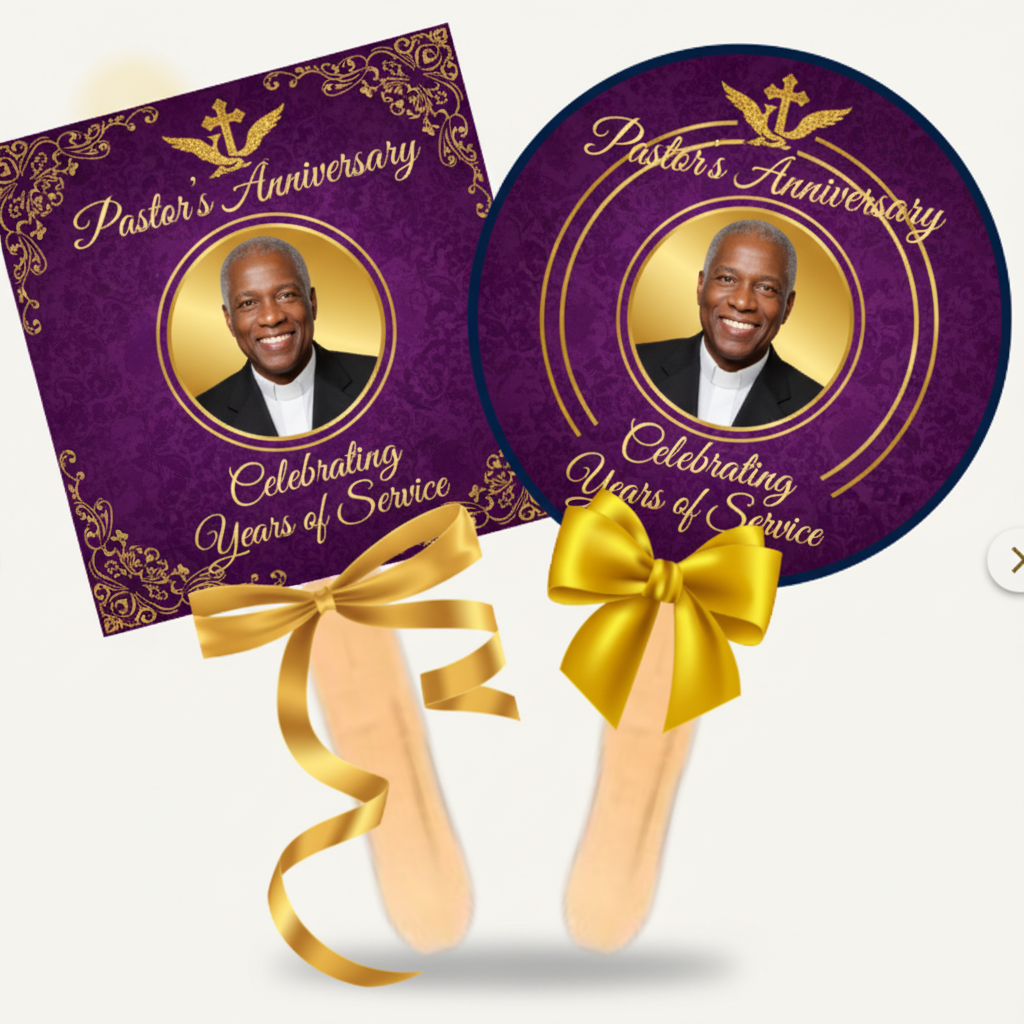 Pastor's Anniversary Paddle Fan with Photo