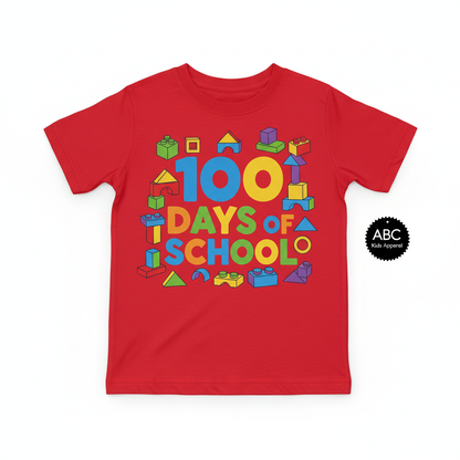 Red 100 Days of School Shirt