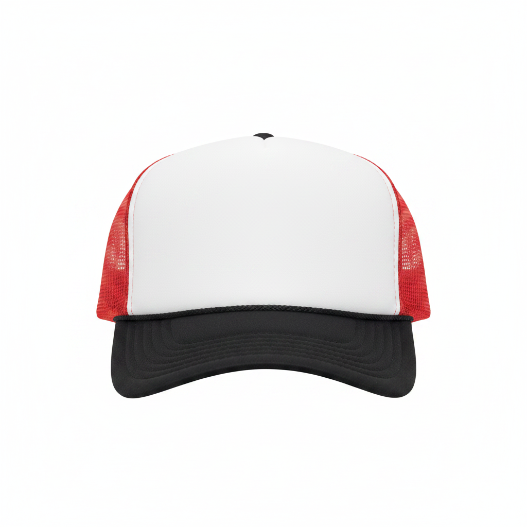 Red Black White Trucker Hat