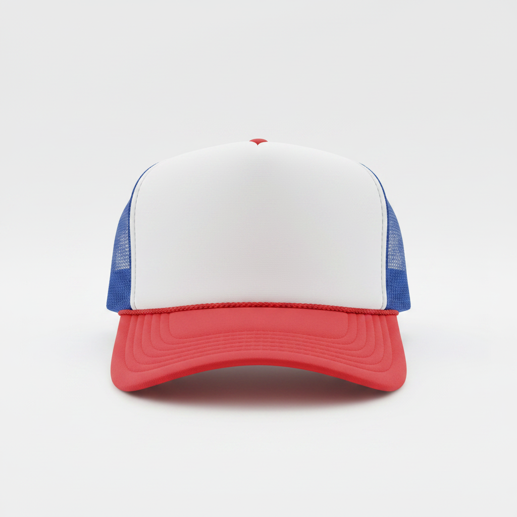 Royal Blue Red White Trucker Hat