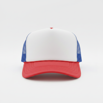 Royal Blue Red White Trucker Hat
