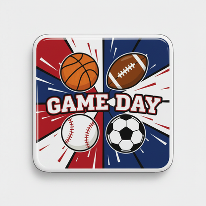 Sports Square Ceramic Coaster