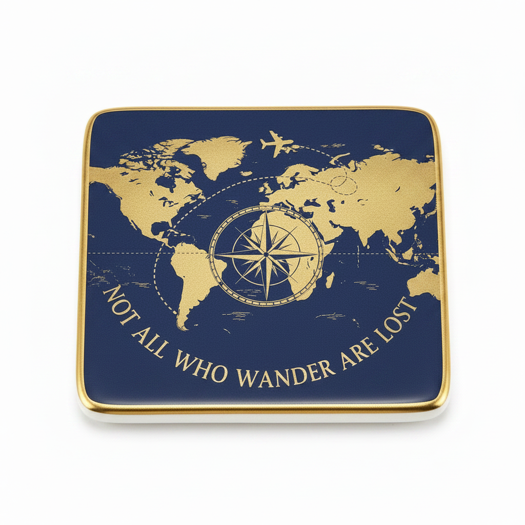 Travel Square Ceramic Coaster