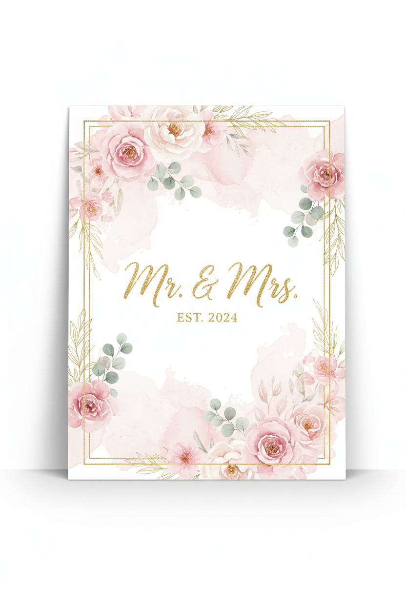 Wedding Poster Board Mockup